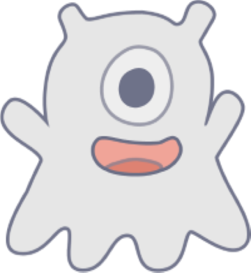 byte mascot as ghost
